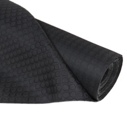 Covor intrare interior / exterior antiderapant Artego, 140 cm latime, cauciuc, negru