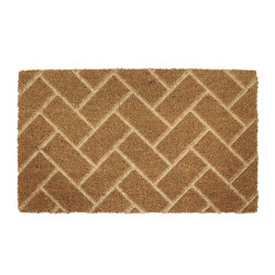 Covor intrare interior / exterior Embossed Coir RT05, 45 x 75 cm, cocos, maro, dreptunghiular