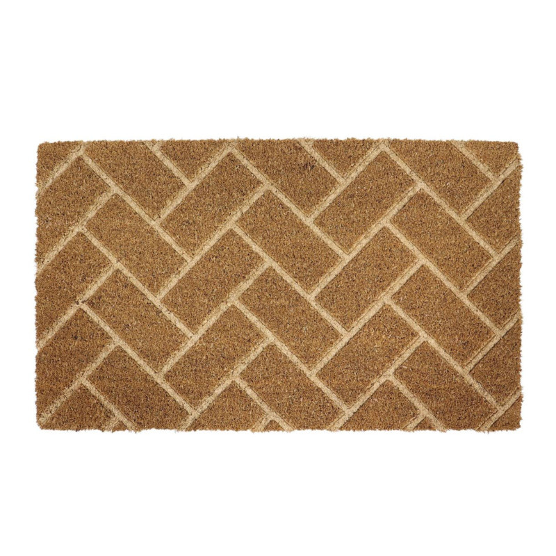 Covor intrare interior / exterior Embossed Coir RT05, 45 x 75 cm, cocos, maro, dreptunghiular Covor intrare interior / exterior Embossed Coir RT05, 45 x 75 cm, cocos, maro, dreptunghiular