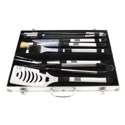 Accesorii pentru gratar Grunman Premium KY109, otel inoxidabil, 38 cm, set 10 buc