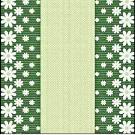 Covoras baie Aquanova 538C, antiderapant, model flori, verde, 65 cm