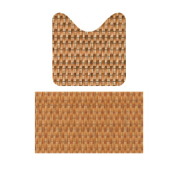 Covoras baie Friedola 23077, model rattan, maro, 48 / 80 x 48 cm