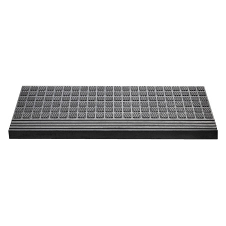 Covoras scara Hamat Blocks, 25 x 75 cm, cauciuc, antiderapant, gri antracit