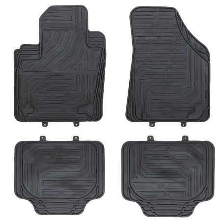 Covorase auto Carmax, pentru Volkswagen, cauciuc, 62 x 50 / 38 x 48 cm, negru, set 4 bucati