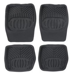 Covorase auto Carmax, tip tavita, universale, PVC, 69 x 47 / 47 x 47 cm, negru, set 4 bucati