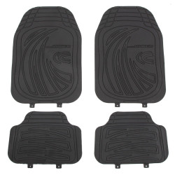 Covorase auto Racer Comfort, universale, PVC, 66 x 45 / 31 x 44 cm, negru, set 4 bucati