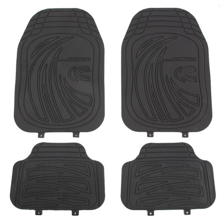 Covorase auto Racer Comfort, universale, PVC, 66 x 45 / 31 x 44 cm, negru, set 4 bucati