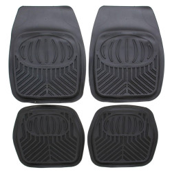 Covorase auto VGT, tip tavita, universale, cauciuc, 67 x 46 / 46 x 46 cm, negru, set 4 bucati
