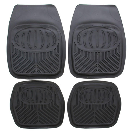 Covorase auto VGT, tip tavita, universale, cauciuc, 67 x 46 / 46 x 46 cm, negru, set 4 bucati