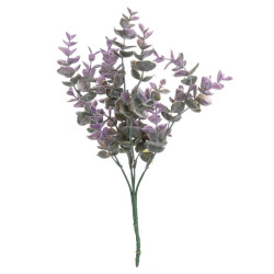 Crenguta artificiala Eucalipt GF15434, plastic, mov, 30 cm