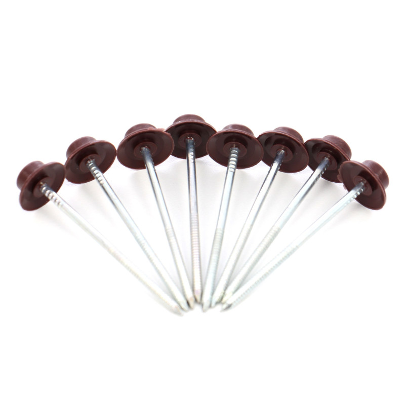 Cuie cu garnitura pentru placi ondulate bituminoase, Onduline, rosu, punga 100 buc Cuie cu garnitura pentru placi ondulate bituminoase, Onduline, rosu, punga 100 buc