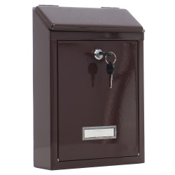 Cutie postala pentru interior / exterior Burg Wachter Favor, tabla de otel, maro, 21 x 30 x 6 cm