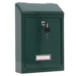Cutie postala pentru interior / exterior Burg Wachter Favor, tabla de otel, verde, 21 x 30 x 6 cm