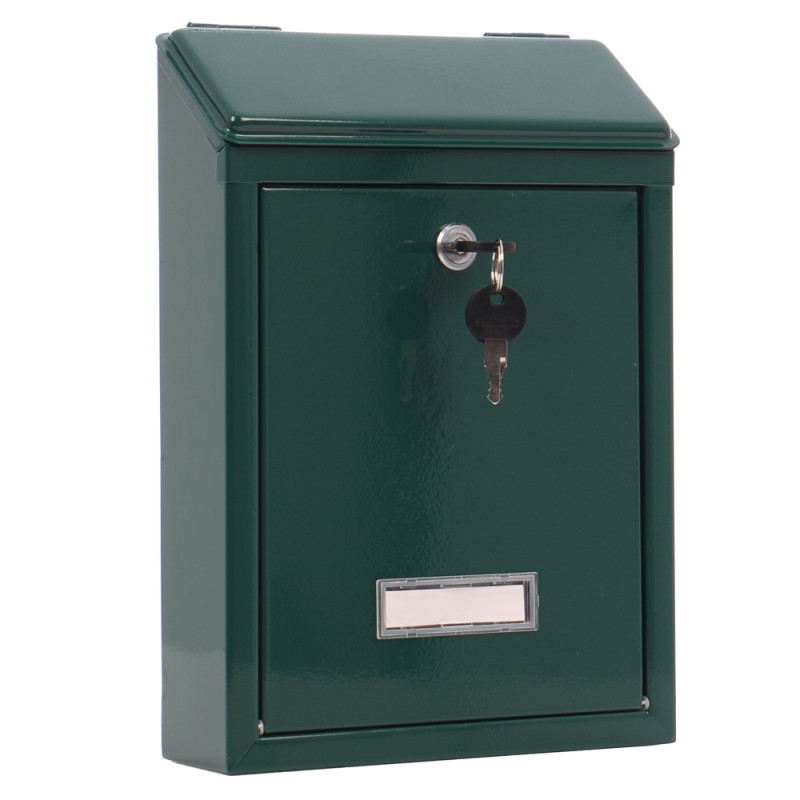 Cutie postala pentru interior / exterior Burg Wachter Favor, tabla de otel, verde, 21 x 30 x 6 cm