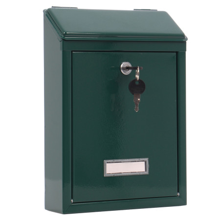 Cutie postala pentru interior / exterior Burg Wachter Favor, tabla de otel, verde, 21 x 30 x 6 cm