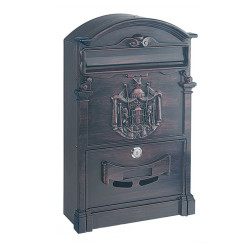 Cutie postala pentru interior / exterior Rottner Ashford, tabla otel, antique, 26 x 9 x 41 cm