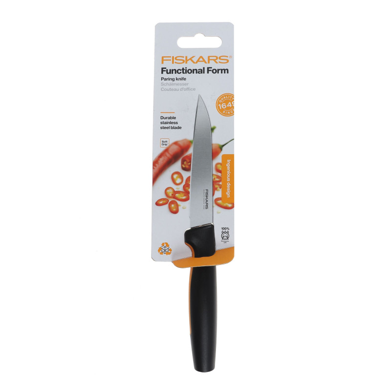 Cutit legume, Fiskars Functional Form, inox, maner plastic, 11 cm
