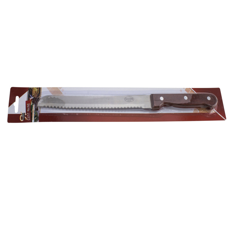 Cutit paine Kasemi 1101791, lemn + inox, 30.5 x 2.5 cm