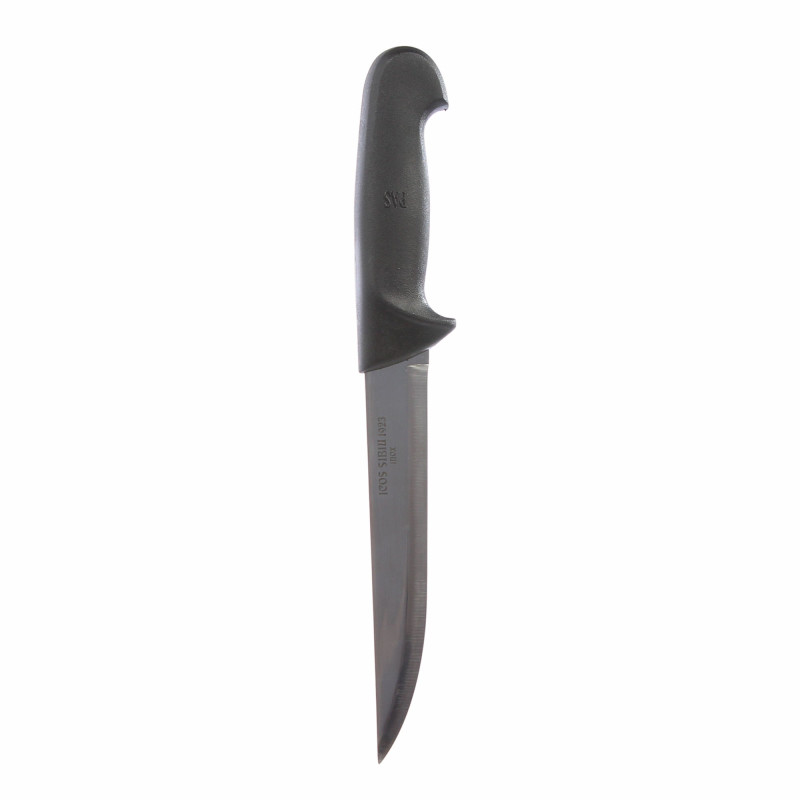 Cutit pentru macelar, Icos, maner din plastic negru, lama inox, 18 cm