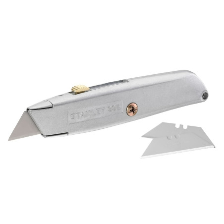 Cutter cu lama retractabila, trapezoidala, Stanley 99E + 3 rezerve