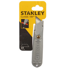 Cutter cu lama trapezoidala, Stanley 199E + 3 rezerve
