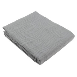 Cuvertura de pat Caressa BSM07L, poliester, gri, 200 x 220 cm