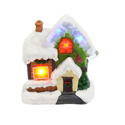 Decoratiune casuta, 4 LED-uri, Hoff, alimentare baterii