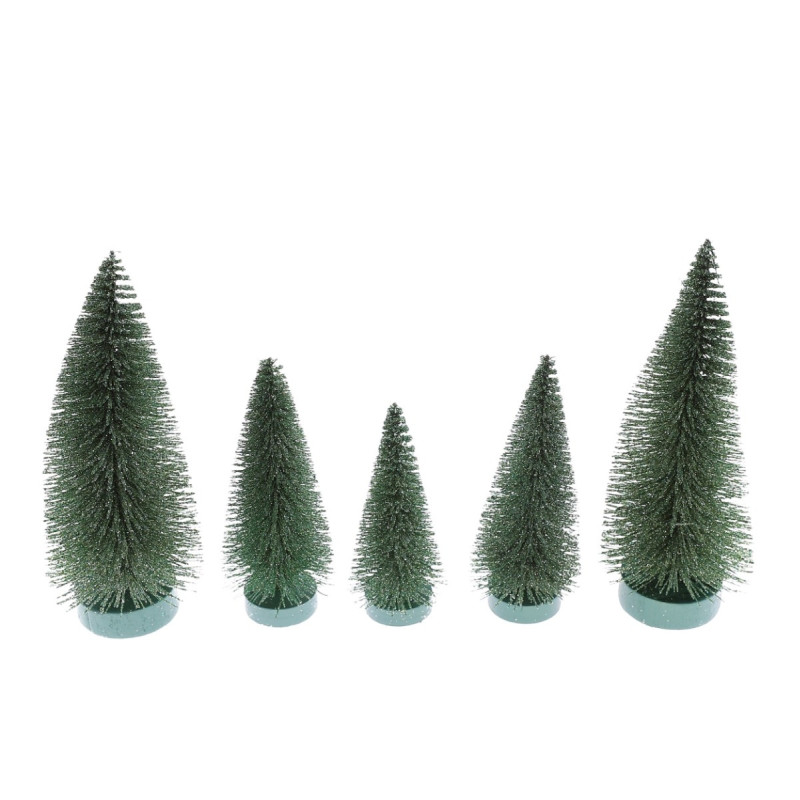 Decoratiune Craciun HS5220323, 5 braduti decorativi, plastic, dimensiuni diferite