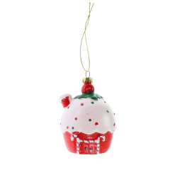 Decoratiune Craciun pentru brad AK7523118, casa de turta dulce, plastic, 7.2 x 9 cm