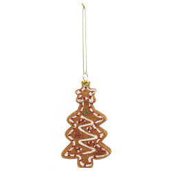 Decoratiune Craciun, tip bradut, plastic, maro, 12 cm, AK7524181B