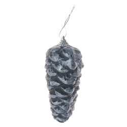 Decoratiune Craciun, tip con, argintiu, spuma, 11 cm, D261174