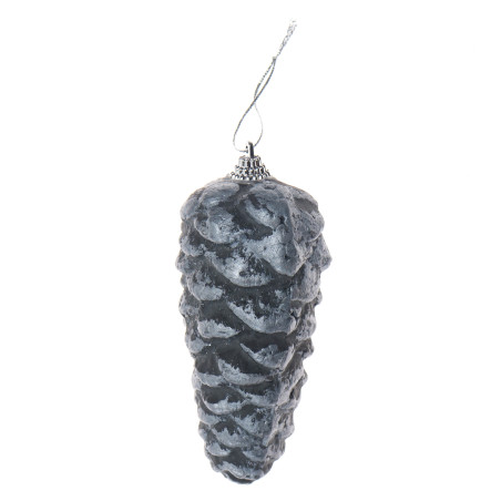 Decoratiune Craciun, tip con, argintiu, spuma, 11 cm, D261174