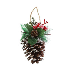 Decoratiune Craciun, tip con de brad, maro, 12 cm, SYSG-WYM-23030013