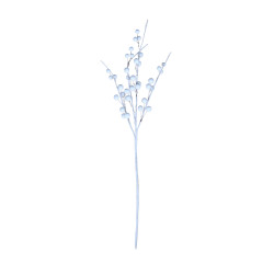 Decoratiune Craciun, tip crenguta, alb, 52 cm, SYHHD-0322012