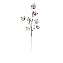 Decoratiune Craciun, tip crenguta, alb + maro, 75 cm, 31192021