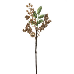 Decoratiune Craciun, tip crenguta, aurie, 42 cm,  SYHHD-0322102