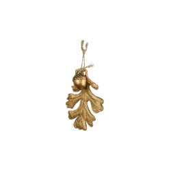 Decoratiune Craciun, tip frunza, auriu, 8.5 x 2.5 cm, D2422129