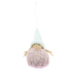 Decoratiune Craciun, tip ingeras, roz, 6 x 13 cm, ANGEL SYWWTSB-5623234