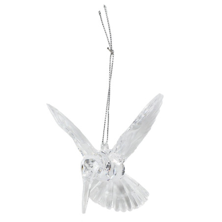 Decoratiune Craciun, tip pasare, transparent, 7 x 10 x 9.5 cm, 31192033