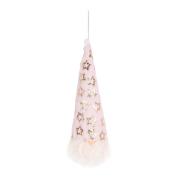 Decoratiune Craciun, tip spiridus, alb + auriu, 12 x 35.5 cm, SDA221536PK