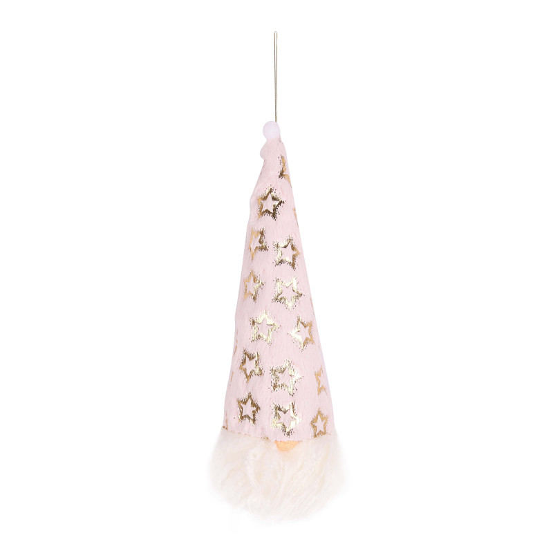 Decoratiune Craciun, tip spiridus, alb + auriu, 12 x 35.5 cm, SDA221536PK