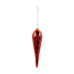 Decoratiune Craciun, tip turture, rosu, 4.7 x 4.7 x 19.5 cm, 66780020