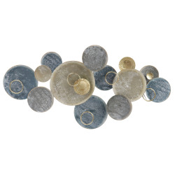 Decoratiune de perete, 15580, metal, antracit + auriu, 120 x 60 x 6.4 cm