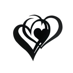Decoratiune de perete, X5043, metal, negru, 50 x 43 cm