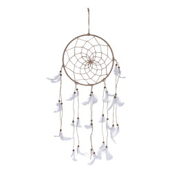 Decoratiune Dream Catcher HZ1905900, Koopman, iuta + pene, 23 x 5 x 70 cm