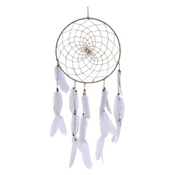 Decoratiune Dream Catcher HZ1905910, Koopman, iuta + pene, 33 x 5 x 90 cm