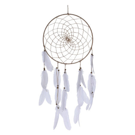 Decoratiune Dream Catcher HZ1905910, Koopman, iuta + pene, 33 x 5 x 90 cm