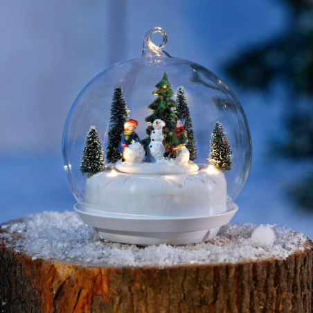 Decoratiune glob LED, functie muzicala, alimentare baterii