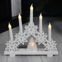 Decoratiune lumanare, 6 LED-uri cu lumina calda, Hoff, alimentare baterii