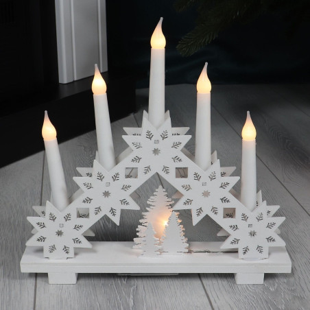 Decoratiune lumanare, 6 LED-uri cu lumina calda, Hoff, alimentare baterii